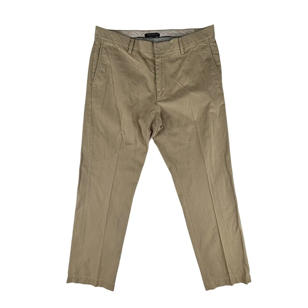 Banana Republic Pants Mens 35x32 Emerson Chino Classic Fit Flat Front